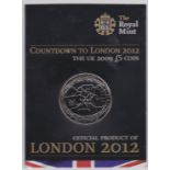 Great Britain 2009 £5 Countdown to London 2012, BUNC in Royal Mint pack