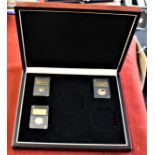 2018 WWI Centenary three Gold Coin Sovereign set in Gibraltar case, Proof with sovereign 7.98 grams,