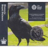 Great Britain 2020 £5 The Legend of the Raven, The Tower London collection, BUNC in Royal Mint pack
