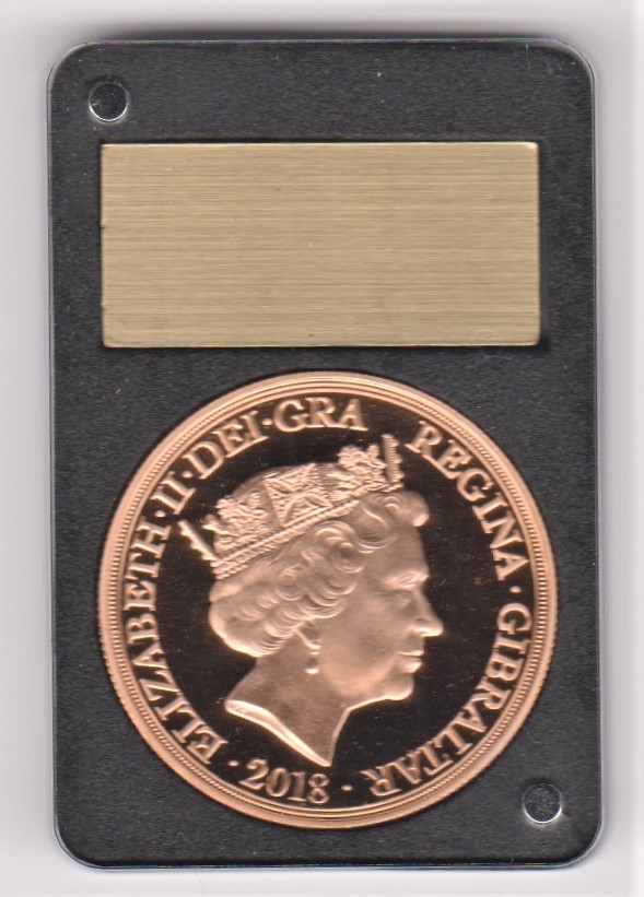 2018 The Falklands Conflict, Quintuple Sovereign 22carat Gold, 39.94 grams - Image 3 of 3
