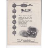 Napier + Sons-Motor Car 1919-small full page black and white motor car advertisement-early and