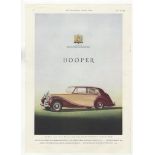 Motor-Hooper-full page colour advertisement 1953-Hooper Touring-Limousine on Roll-Royce Silver