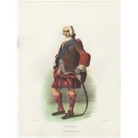 Ackerman Vintage colour print-Clan Stewart' R.R Mc Ian, printer L.Dickinson Litho 11" x 15" approx.