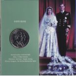 Great Britain 2007 Queen's Diamond Wedding £5, BUNC. Royal Mint pack