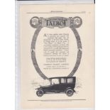 Talbot Cars 1917-full page black and white advertisement-Invincible Talbot-Clement Talbot Limited-8"