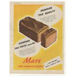 Mars 1948-full page colour advertisement - Compare the Quality-Compare the Price-Now 4d-10" x 12.1/