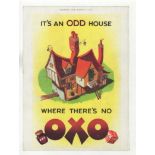 Oxo 1951-'It's An Odd House/Where There's No oxo'-colour page advertisement classic 9.1/2" x 12.1/