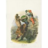 Ackerman Vintage colour print-Clan MacMillan R.R Mc Ian-printer L.Dickinson litho 11" x 15" approx.