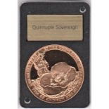 2018 WWII Centenary Proof Quintuple Sovereign Gibraltar issue, very fine design. 39,94 grams 22