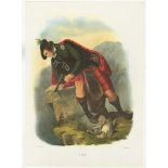 Ackerman Vintage colour print-'Clan Ross' R.R.Mc Ian printer H.Aitken,Lith 11" x 15" approx.