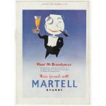 Martell Brandy 1955-full page colour advertisement-'Meet Mr Brandyman Make Friends with Martell
