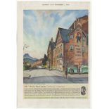 Dunlop Famous Inns 1949-full page colour advertisement - The Bailie Nicol Jarvie Inn-Aberfoyle