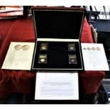 2017 Strength & Shield four coin Gold Set, Double Sovereign 15.96 grams, Sovereign 7.98 grams,