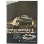 Vauxhall Cars 1967-Colour full page on black-'Brabham Breathed On It-One of the Ten Called Viva