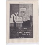 Beecham Pills 1905-full page advertisement-black and white-'Only One Left'-But Why Not a Box Been