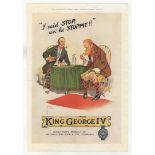 King George IV-Old Scotch Whisky 1932-full page colour advertisement by Lawson Wood-World-Famed