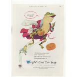 Wright's Coal Tar Soap 1951-full page colour advertisement-The Frog Proceeds by Leaps and Bounds