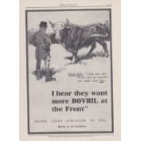 Bovril 1919-Small page black and white advertisement-'I Hear They Want More Bovril at the Front'-9.