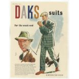 Daks Suits 1951-full page colour advertisement - 'Daks Suits'