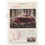 Daimler 3-Litre'Regency' 1951-full page colour advertisement 'Britain's First Viewing of the New