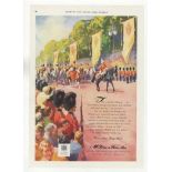 McVitie + Price Ltd 1953-Coronation Day Poster-full colour page 'Household Cavalry + Guard of