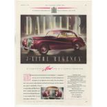 Motor-Daimler 3 Litre-'Regency'-full page colour advertisement 1951- very fine