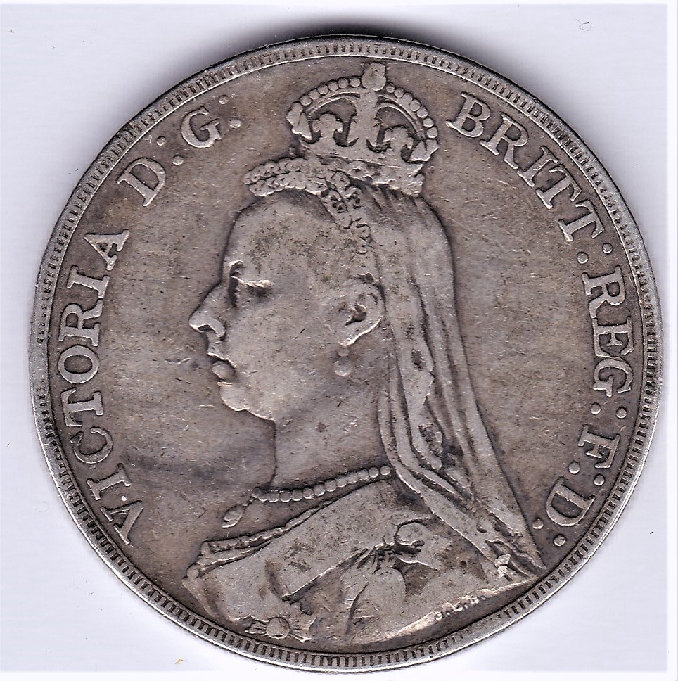 Great Britain 1889 Victoria Silver Crown, goof fine - Image 2 of 3
