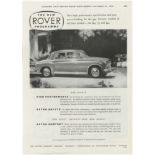 The New Rover Programme 1955-full page black and white advertisement-Rover Company-Rover 90-Rover 60