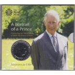 Great Britain 2018 £5 A Portrait of the Prince, BUNC in Royal Mint pack