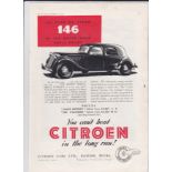 Citroen 1951-full page black and white advertisement-The front wheel Drive Citroen-Light Fifteen and