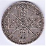 Great Britain 1887 Victoria Double Florin, very fine