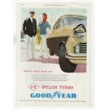Goodyear Nylon Tyres 1960-full page advertisement-9.1/2" x 12.1/2" approx.