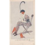 1914-Lewis Bamer print-A fair young English Girl'-colour page, art deco, good for framing (7" x