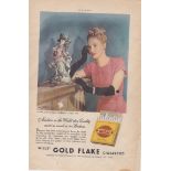 Lilliput Magazine-Wills Gold Flake + Schweppess vintage - small page advertisement (colour 5" x 8"