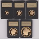 The Queen Victoria and Prince Albert 200th Anniversary yellow Sovereign five coin set - London