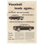 Vauxhall 1957-Vauxhall leads Again- full page black and white advertisement-The Victor and new