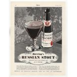 Barclays Russian Stout 1934-full page colour advertisement 9" x 12" very fine