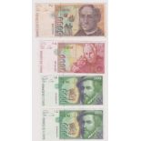 Spain Banknotes including 1992 1000 Pesetas P163 VF (2), 1992 2000 Pesetas P164 Vt and 1992 5000