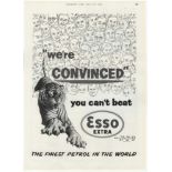 Esso Extra 1954-full page black and white advertisement 'The Tiger' You Cant's Beat' Esso Extra' The