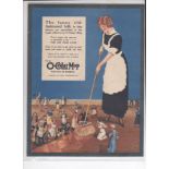 O-Cedar Mop Polish 1912-colour advertisement on card-inner cover of Winters Pie-8" x 10.1/2" a