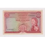 Jersey 1963 £5, Pick 9B, NVF