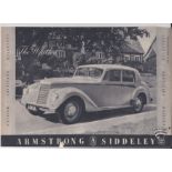 Armstring-Siddeley 1851-full page black and white advertisement-'The Whitley'-Earls Court Motor Show