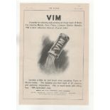 Vim-(Lever Brothers) 1904-full page black and white advertisement-very fine 10" x 13.1/2"