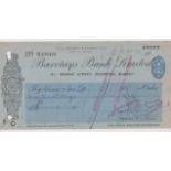 Barclays Bank Limited, 61, George Street, Richmond (Surrey). Used, order with BO 10.8.34. Black on