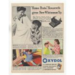 Oxydol 1950-full page advertisement-Sparkling New Life/Contains No Bleach-9.1/2" x 14"