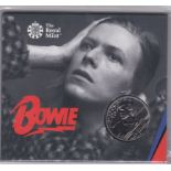 Great Britain 2020 David Bowie £5, (11) Music Legends Collection, BUNC in Royal Mint pack