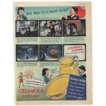 Cremola Custard 1951-full page advertisement 'Rich-Smooth-Creamy' 10" x 13" approx.