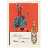 Grants 'Stand Fast 'Scotch Whisky 1957-full page colour advertisement-stunning-very fine 10" x 14"