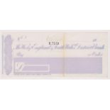 West of England & South Wales District Bank, Bideford. Mint, order, no c/foil, CO 13.7.78; Lilac