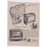 Sobell Radio 1905-small page black and white advertisement-5 valve and 7 valve models-7" x 9.1/2"